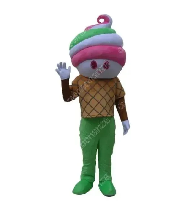 High Quality Custom Summer Ice Creams Mascot Costume Cartoon Character Outfit Suit Xmas Outdoor Party Festival Dress Promotional Advertising Clothings