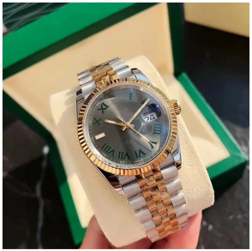 Mens Watches Rose Gold Sapphire GD 126331 Wimbledon Datejust Daydate 41mm Watch Miyota 8215 Automatic Mechanical montre de luxe Watches Jubille Band Wrsitwatches