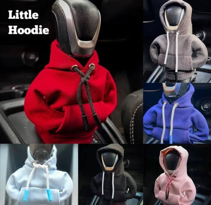 Hot Hoodie Car Gear Change Cover Gearshift Car Shift Knob Cover Sweatshirt Byt spaken Cover Handle Roliga gåvor för Auto
