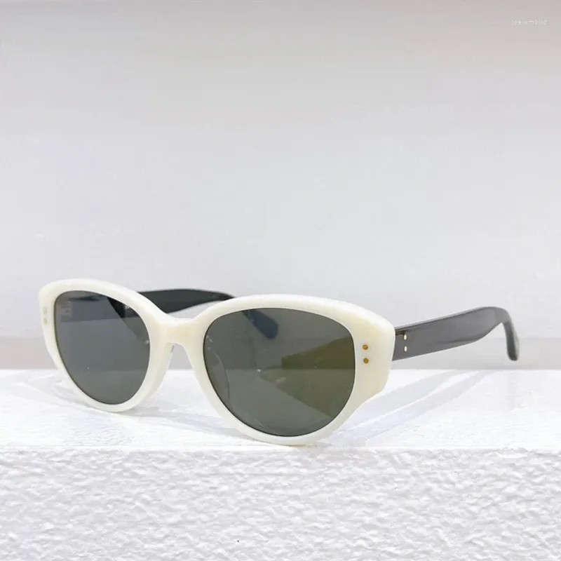 Sunglasses Oval Small Frame Travel Style Women's Zone Retro Fashion Men's Glasses White Black Yellow Green Pink 5 Colors