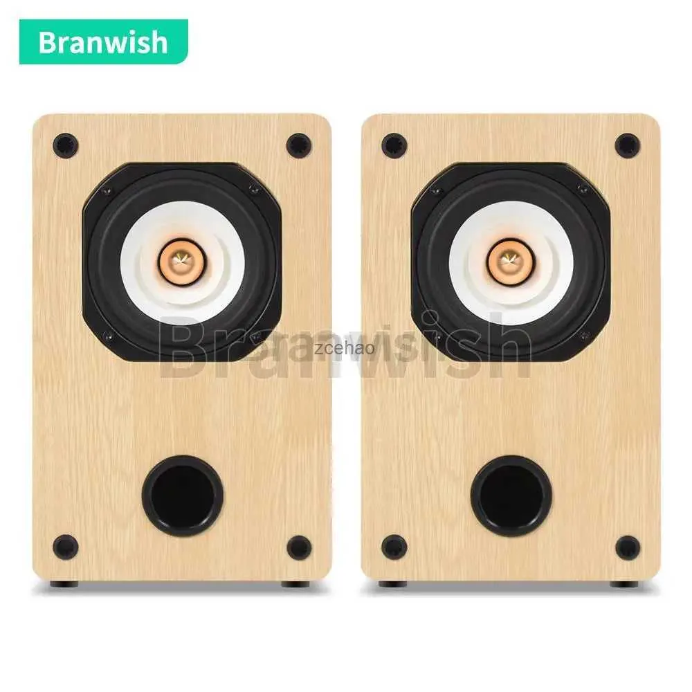 Bokhyllhögtalare 4 tum 25-50W Full Range Talare 4/8Ohm Birch Wood Högtalare Q401 Feber Passiv Bookhelf Speaker Pair Box 84Hz-20KHz