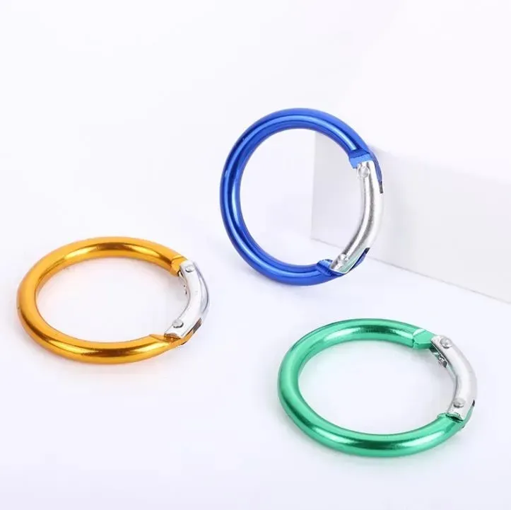 Circle Round Carabiner Camping Spring Snap Clip Hook Keychain Camping Climbing Hiking Outdoor Tools