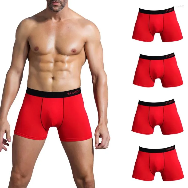 Underpants 4pcs Boxers For Man Underwear Shorts Brand Men's Panties Sexy Mens Slip Cotton Male Boxershorts Homme Family Boxer