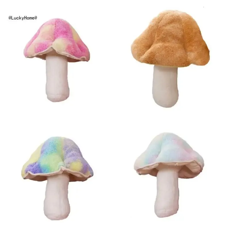 11UA – coussin en forme de champignon 3D, coussin en peluche doux, accompagnement du sommeil, jouet végétal coloré pour enfants, coussins de canapé de maison, 240117