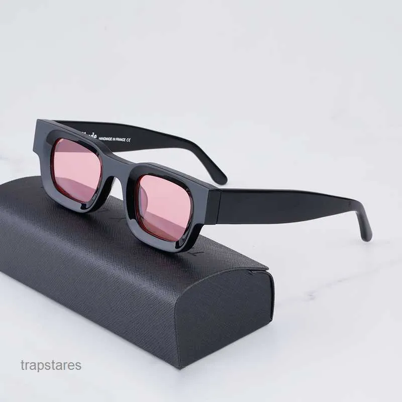 Rhude Thierry Lasry Rhevision-101 Black Square Sunglasses Men Shades Light-Luxury High Street Style Solar Glasses X41L