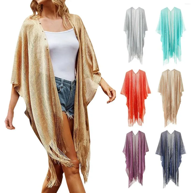 Maillots de bain pour femmes Tops Loose Glands Coverups Beach Swim Bikini Kimono Cardigan Maillot de bain Cover Ups Blouse pour Resort Wear