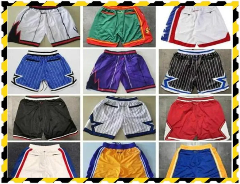 College Basketball Wears morant Throwback Shorts just do Wade Hardaway Iverson Carter pockets mitchell ness Pantalones de balonces1493656