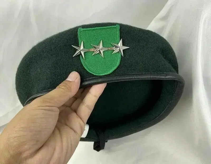 Boinas do Exército dos EUA 9º Grupo de Forças Especiais Greet Green Blackish 3star Tenente Hat General Hat Reacenatment