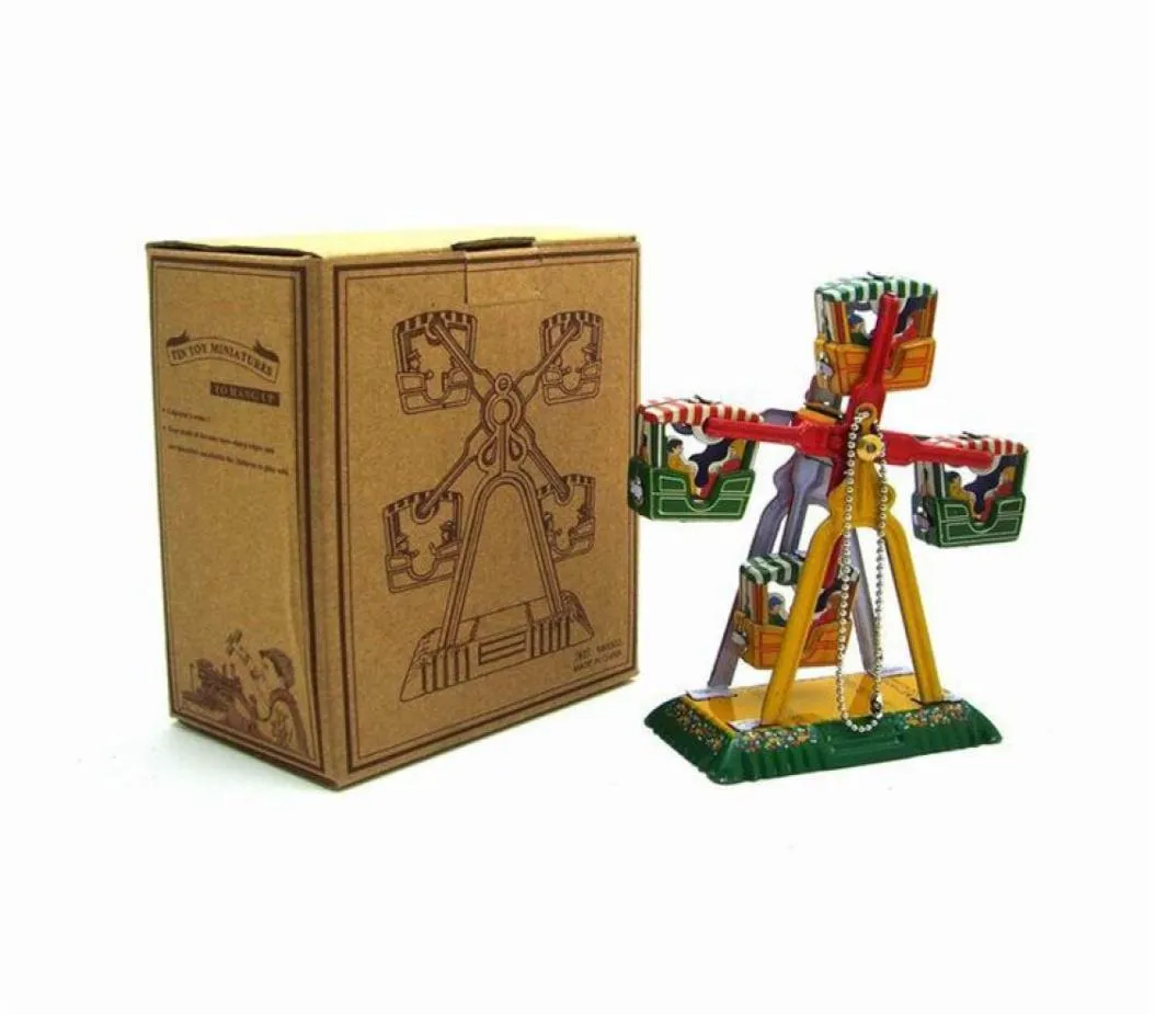 Klassische Vintage Uhrwerk Windmühle Anhänger Pografie Kinder Kinder Erwachsene Sammlerstück Blechspielzeug SH1909136423441