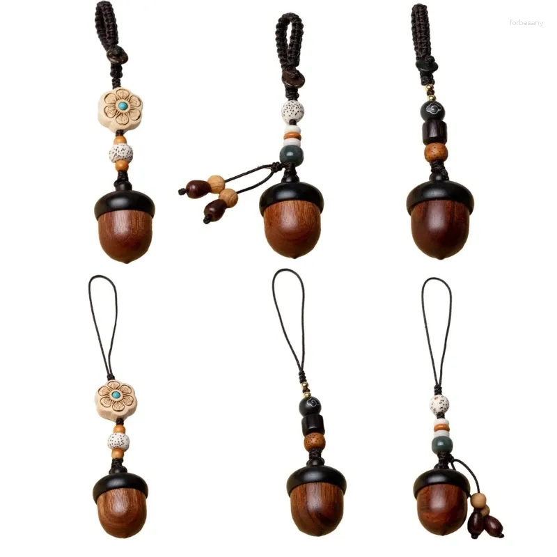 Keychains Fashionable Phone Accessory Wood And Acorn Pendant For Trendy Individuals Dropship