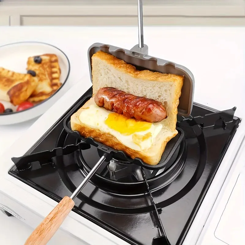 Bread Toaster Sandwich Maker On Gas Stove Double Sided Nonstick
