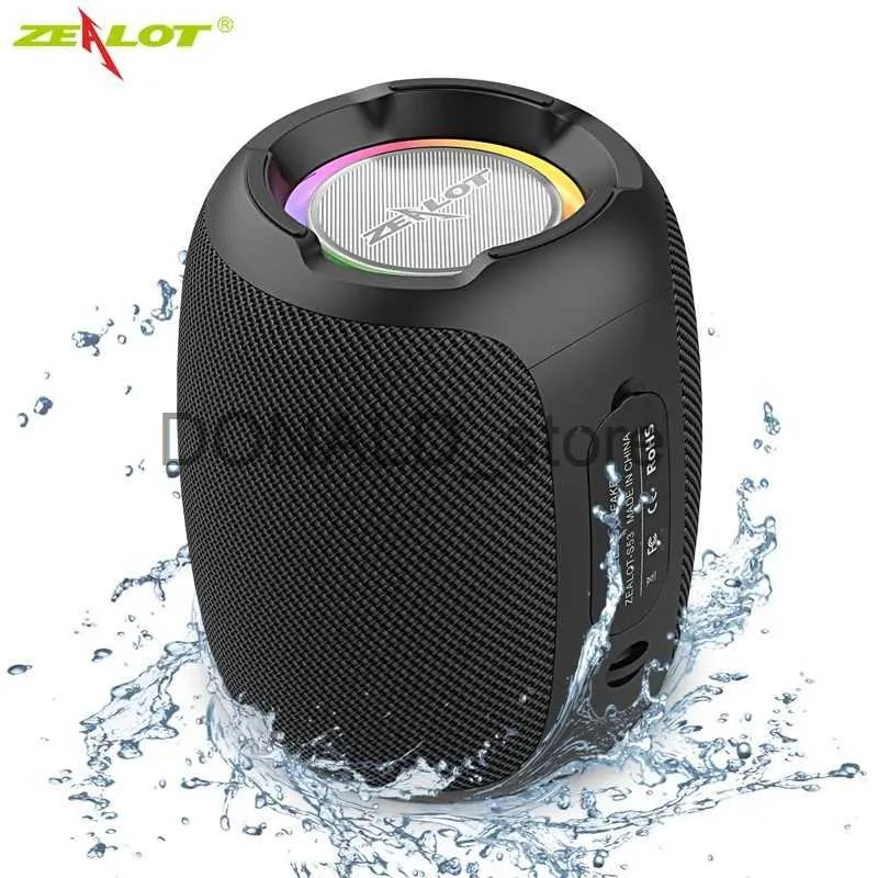 Haut-parleurs portables ZEALOT S53 haut-parleur Bluetooth Portable 10 heures 10w son super fort haut-parleur Bluetooth IPX6 étanche pour téléphone carte TF USB J240117