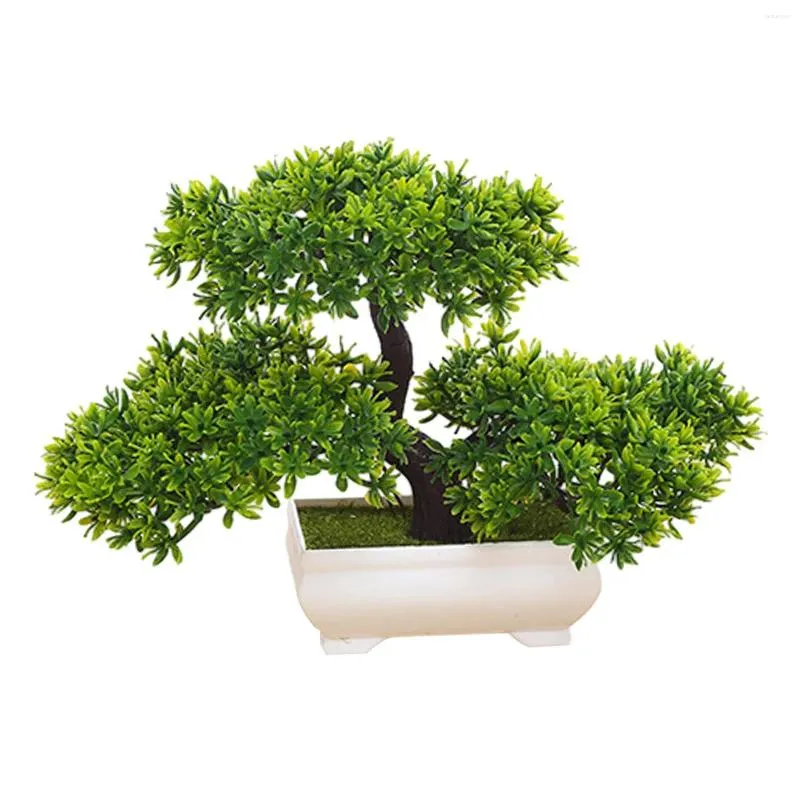 Decorative Flowers Artificial Bonsai Tree Desk Potted Simulation Welcoming Pot Plants House Decor