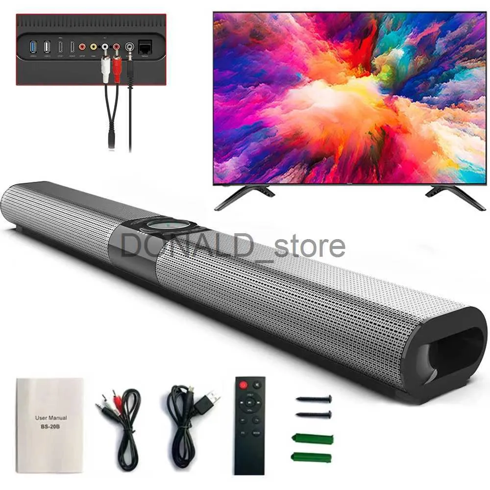 Portabla högtalare Trådlöst Bluetooth SoundBar -högtalare Hemmaater -TV -projektor Wired Wireless Surround Stereo Music System Super Kraftfull högtalare J240117