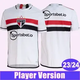 2324 Sao Paulo Player Version Mens Soccer Jerseys ARBOLEDA CALLERI GABRIEL NESTOR DIEGO COSTA Home Football Shirt Short Sleeve Uniforms