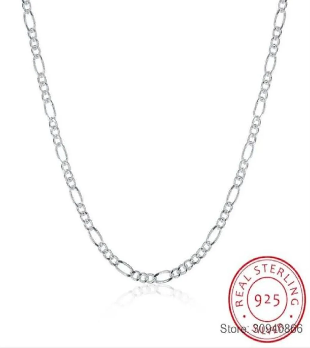 2021 SMTCAT 925 STERLING SILVER 2mm Figaro Chains Necklace Fine Jewelry R Chain Necklaces 16 24 249U2078438