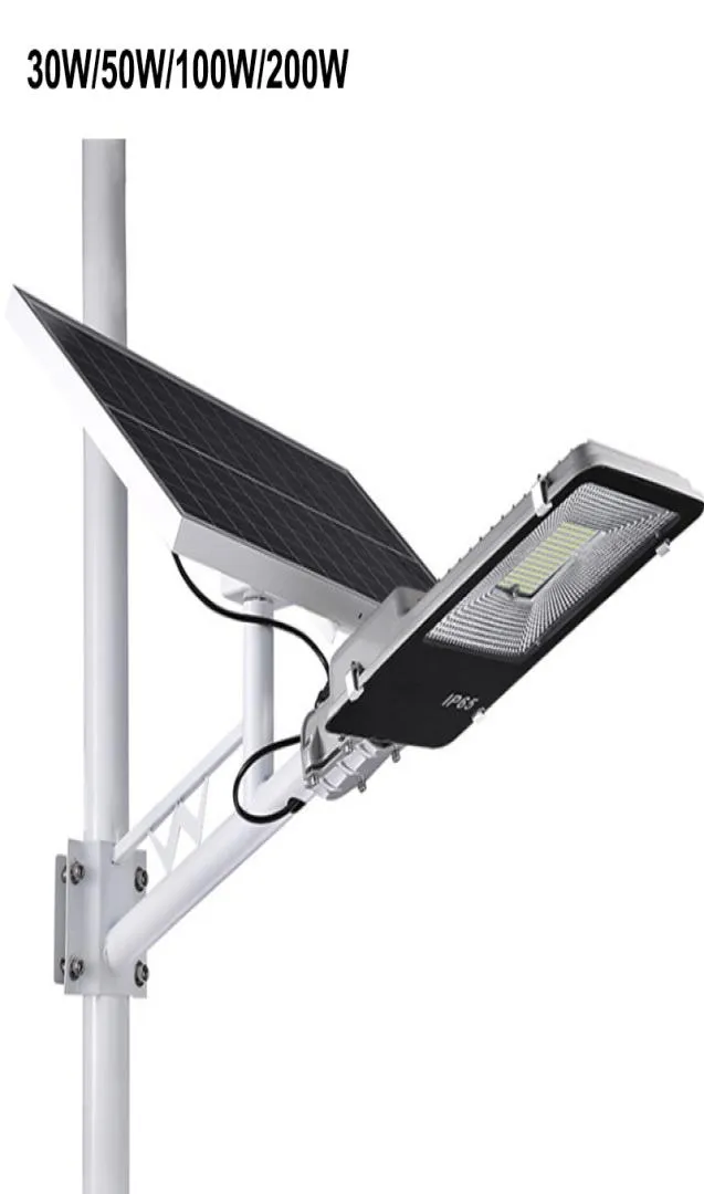 LED STREET LED Solar Street Lamp 30W 50W 100W 200W Streetlighting خارج IP65 مقاوم للماء مع لوحة الطاقة الشمسية لـ Road Street Garde9820714