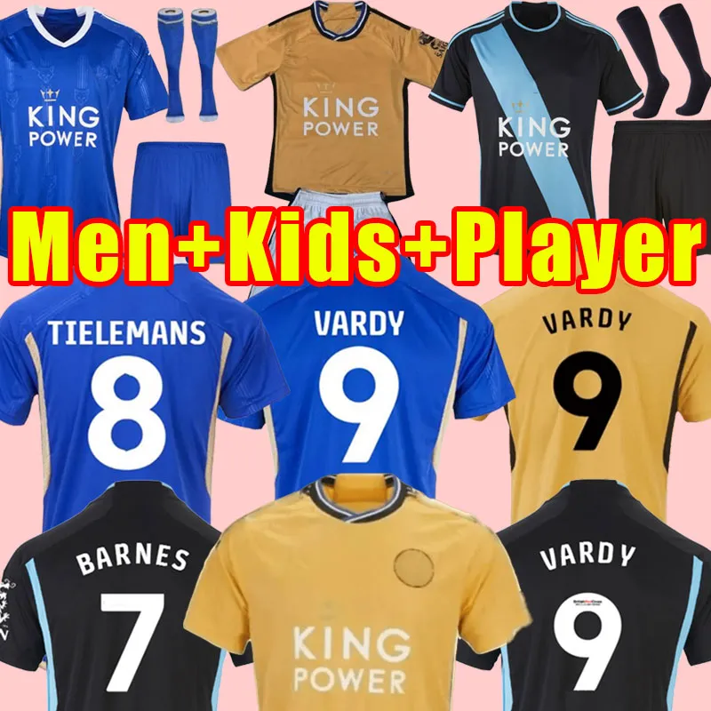 23 24 Leicester Soccer Jerseys Vardy Maddison Iheanacho 2023 24 Camiseta Barnes Tielemans Ayoze Daka Lookman Football Shirt Fans Player Version Vuxen Child 3xl 4xl
