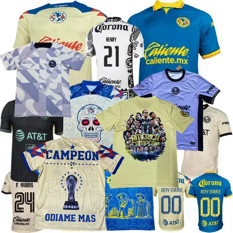 Liga MX Club America Fußballtrikots 2023 2024 K.ALVAREZ J.QUINONES D.VALDES G.OCHOA GIOVANI FIDALGO M.LAYUN A.ZENDEJAS 21 22 23 24 Fußball Herren Damen Kinder Kits Shirt 4XL