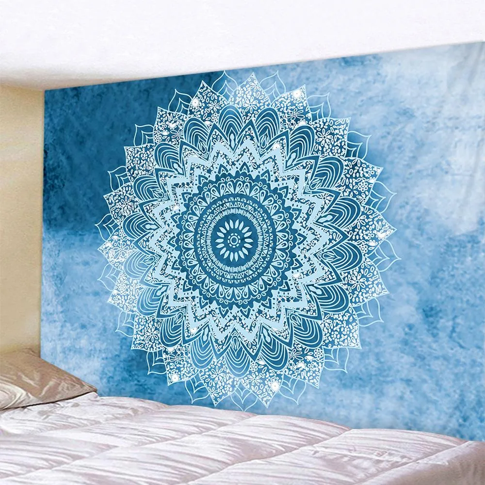 Wandtapijten Europa En Amerika India Mandala Patroon Woonkamer Slaapkamer Wandtapijt Woondecoratie Geometrische Bloem Hangende Doek Drop D Otap7