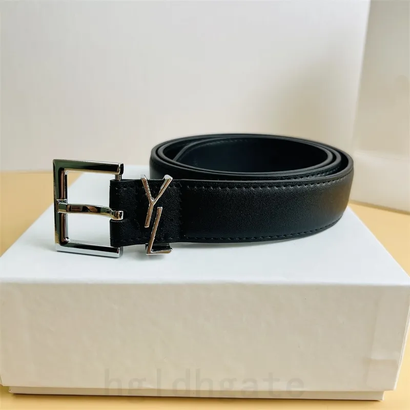 Leather belts for women designer thin luxury belt fashion casual female ceinture jeans waist decorate casual quiet designer belt bronze letter buckle hg026