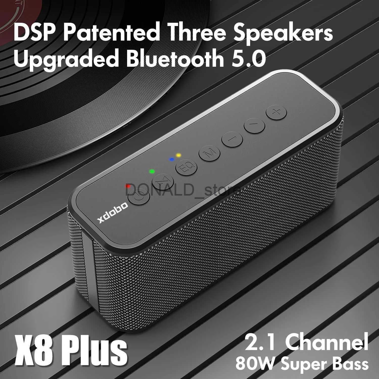 Portabla högtalare XDOBO X8 Plus 80W Portable Wireless Bluetooth Speaker Soundbar BT5.0 Power Bank TWS Subwoofer Battery 10400mAh Audio Player J240117
