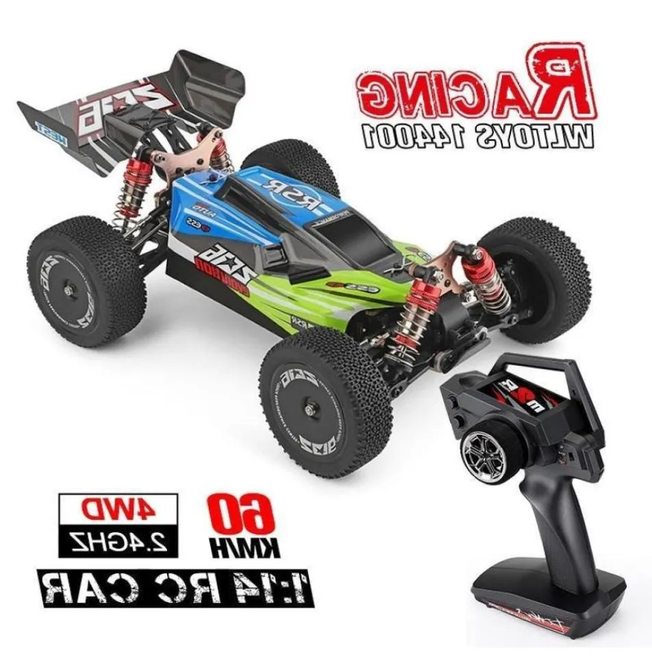 WLTOYS 144001 114 24G RACING RC CAR 4WD Hög hastighet Remote Control Vehicle Models Toys 60kmh Kvalitetssäkring för barn Y208961059