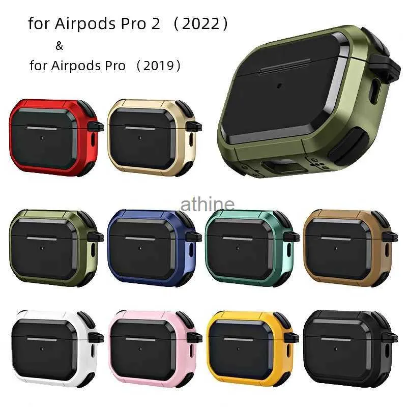 Custodie per cellulari Custodia per Airpods Pro 2a Cover Custodia protettiva di lusso per auricolari per Airpods 3 2 1 Airpods Pro 1 Custodia antiurto con gancio YQ240117