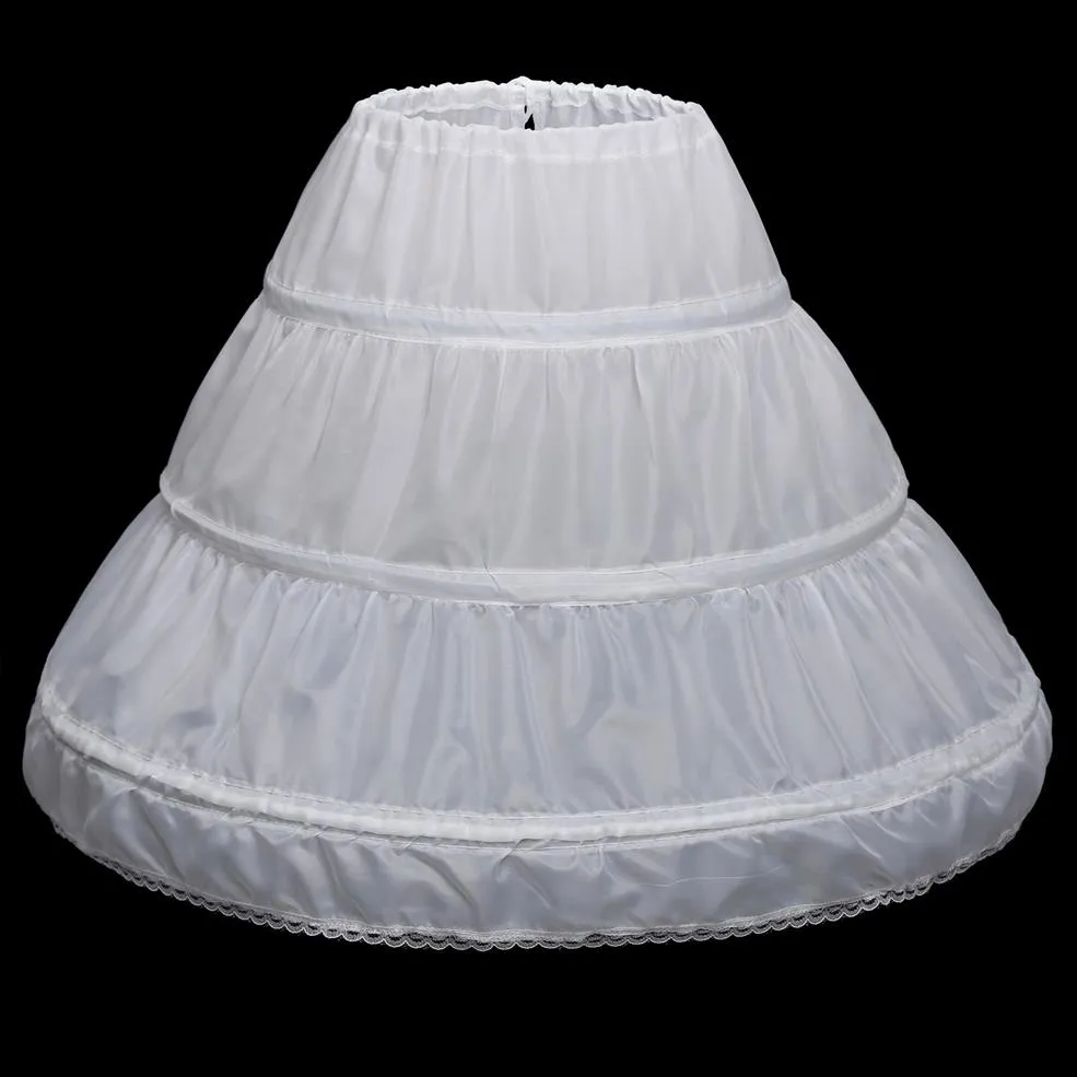 Derniers enfants jupons accessoires de mariée de mariage demi-slip petites filles Crinoline blanc longue fleur fille robe formelle Unders k2580