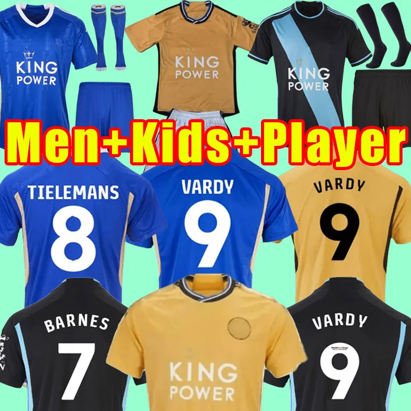 Player version 23/24 Leicesters soccer jerseys City VARDY MADDISON NDIDI Daka TIELEMANS IHEANACHO BARNES Lookman 23 Football Shirts Men fans player version 3XL 4XL