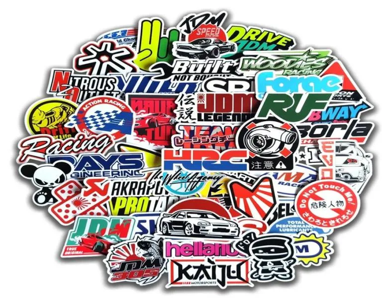 Waterdichte sticker 50100pc Cool JDM-stickers voor autoracen motorfiets fiets skateboard bagage laptop telefoonhoes willekeurige sticker B4990983