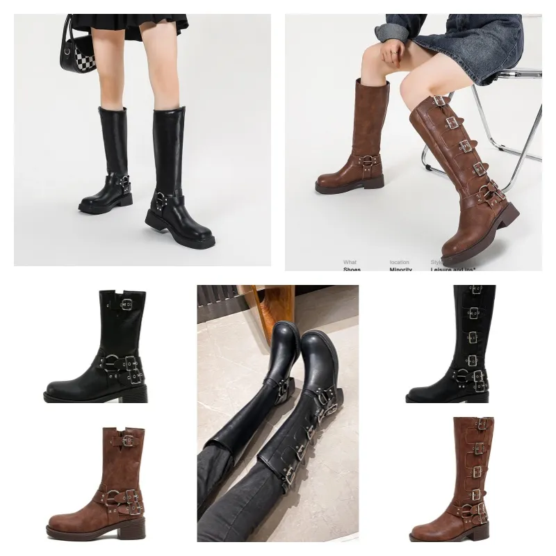 Bottes de créateur de mode longues baskets de botte Luxury Marque femme sur le genou Botties courts de la cheville hiver