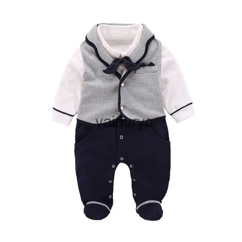 Pullover katoen babyjongen romper nieuw geboren babykleding herfst winter overalls voor kinderen nieuwjaar 3 6 9 maanden baby rompers vesten 2 stks h240508