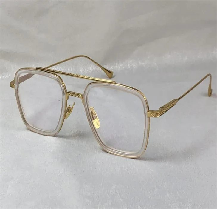 ファッションデザインオスの光学眼鏡006平方Kゴールドフレームシンプルスタイル透明アイウェア最高品質クリアレンズ4227938