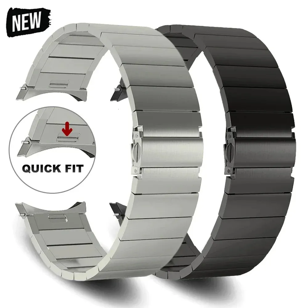 Bracelet en acier inoxydable sans espaces pour Galaxy Watch 6 classique 47mm 43mm 4 42 46mm 5 pro 45mm 40 44mm bracelet de luxe pour hommes d'affaires 240116