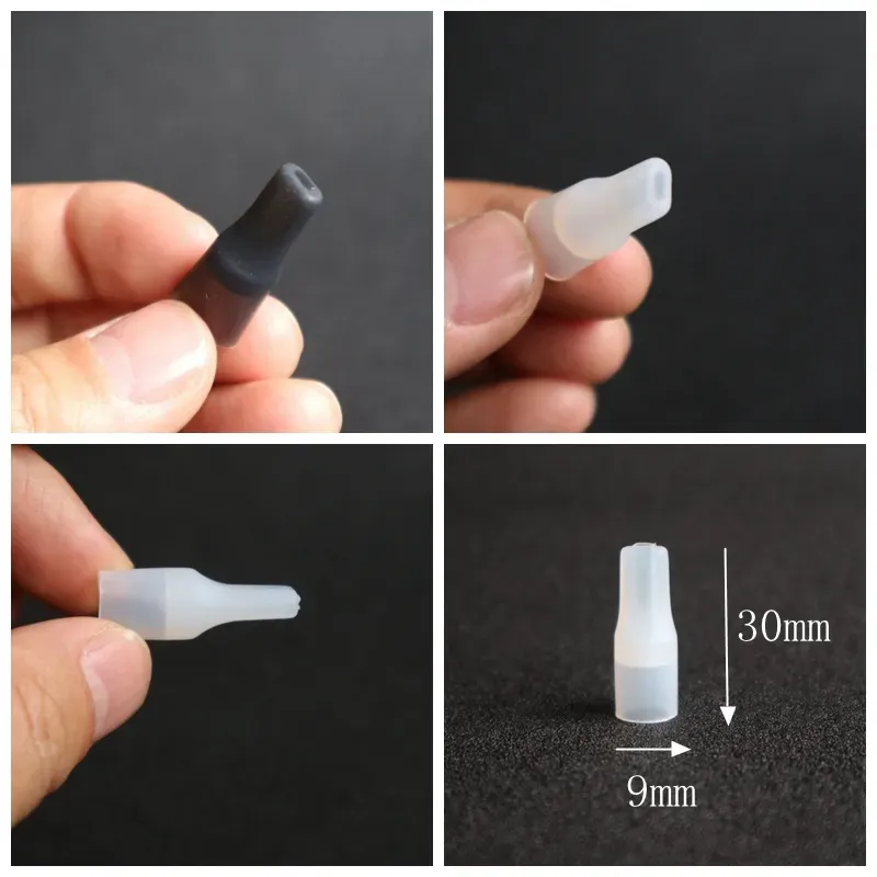 Silicone Flat Mouthpiece Cover Rubber Drip Tip Silicon Disposable Test Tips Tester Cap 9mm Diameter for Ploom Tech IQOS Vaporizer Tank