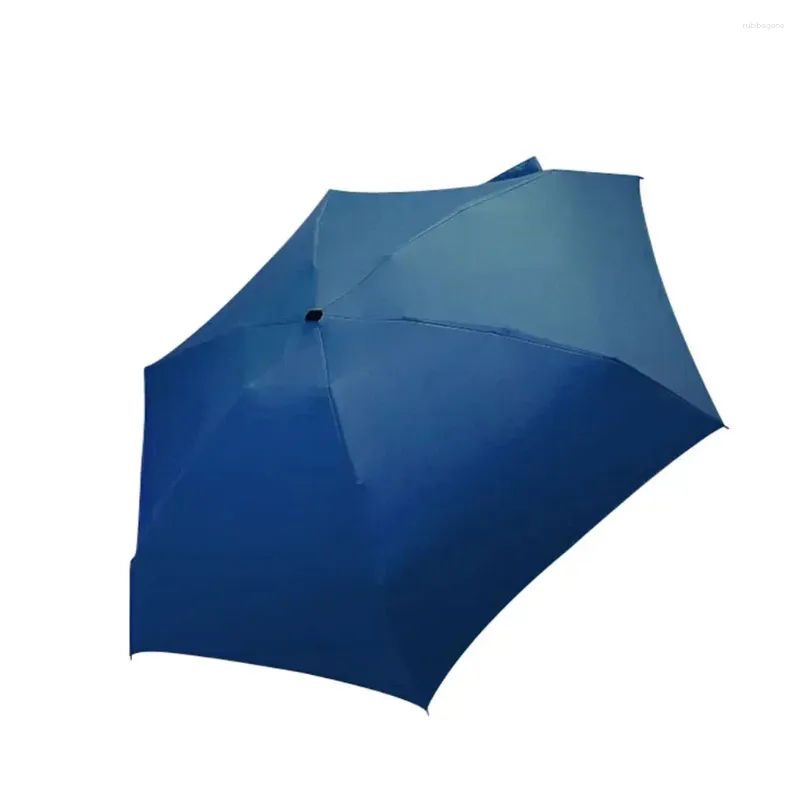 Umbrellas Women Flat Protable Parasol Umbrella Mini Lightweight Folding 5 Fold Travel Sunshade Pocket