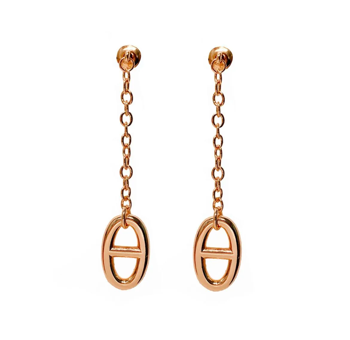 Bijoux à la mode en acier inoxydable, lettre, nez de truie, clou d'oreille simple, cochon, longues boucles d'oreilles pour femmes, émail, cadeau 1499803