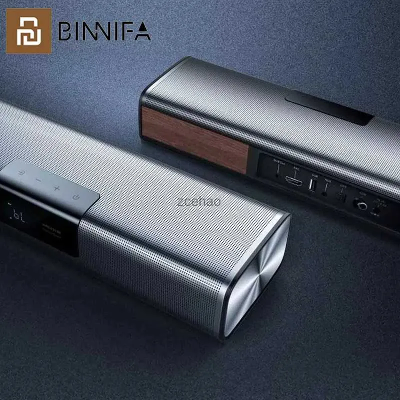 Głośniki z książkami Binnifa TV Soundbar Bluetooth głośnik echo ściany metalowy drewniany dźwięk LED dotyk DIP DSP Aux HDMI USB Audio teatr domowego