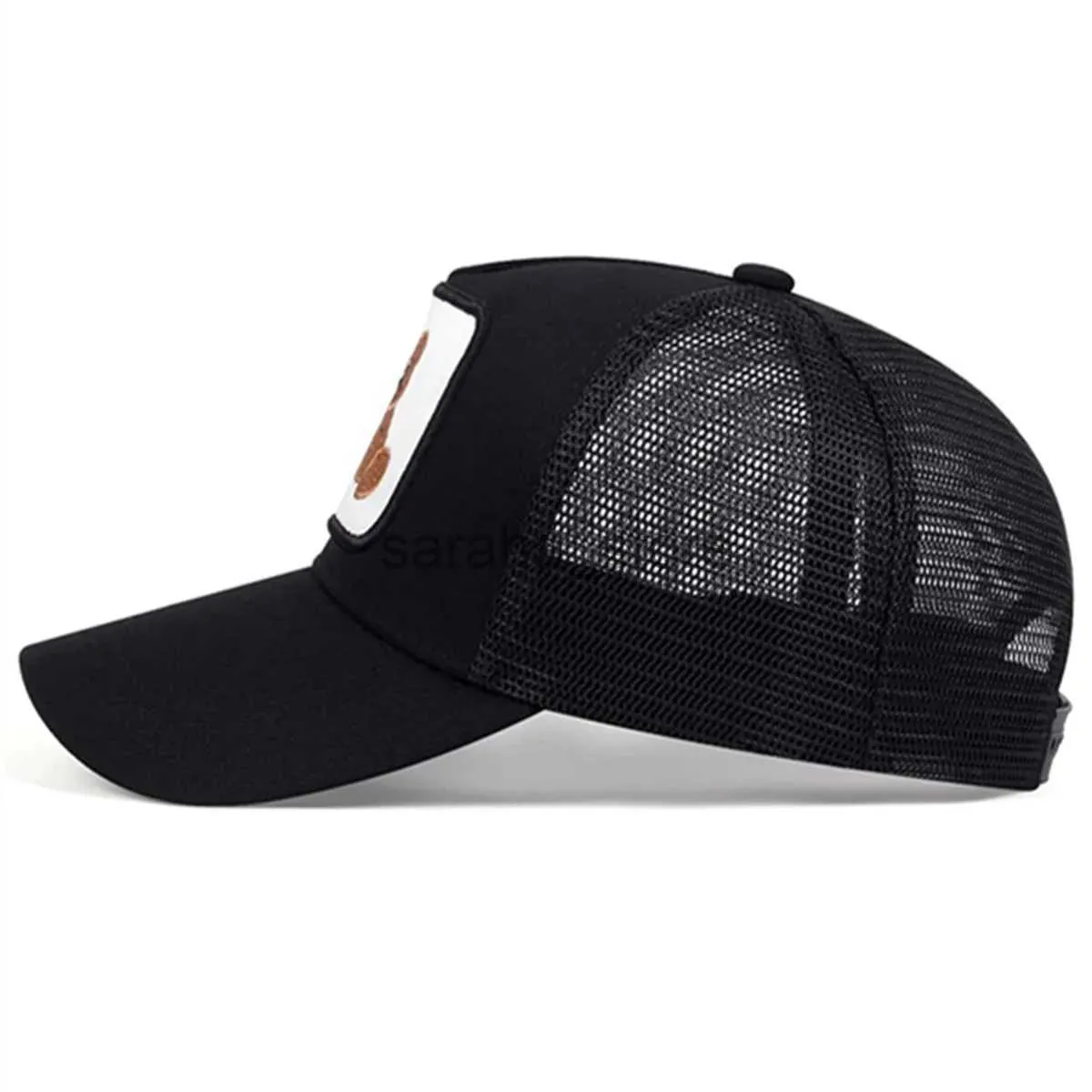 Casquettes de baseball Mode Animal Broderie Casquette de baseball Vintage Mesh Respirant Crème Solaire Chapeau Adulte Unisexe Hip Hop Chapeau Papa Camion Chapeau J0117