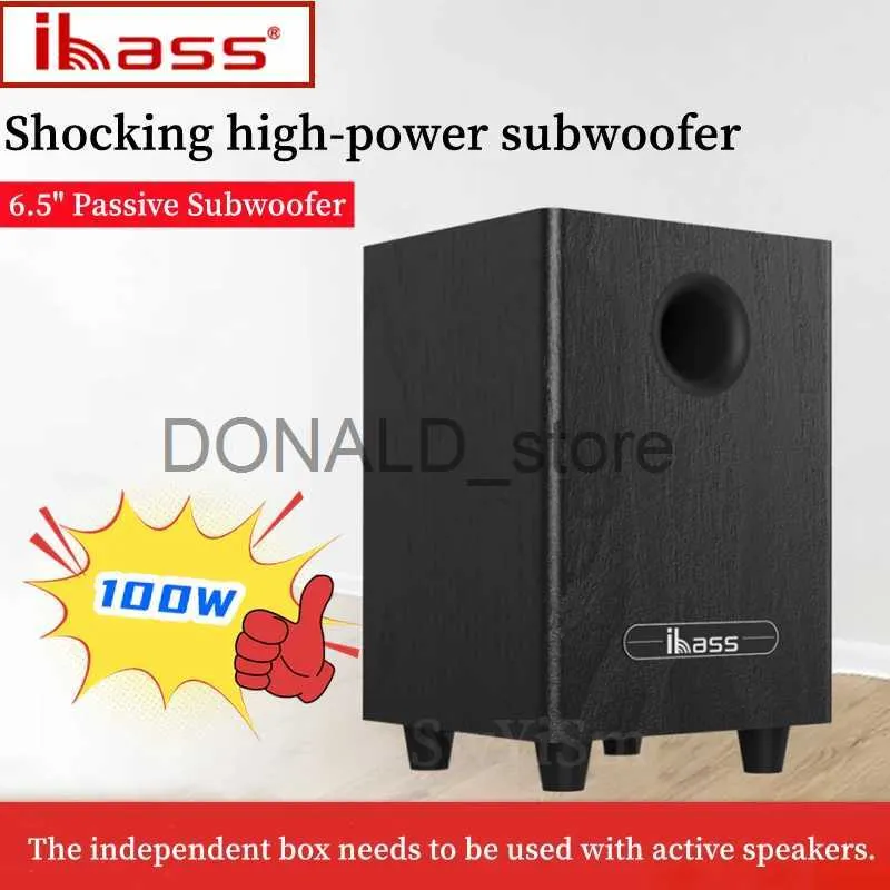 Portable Speakers IBASS 6.5-inch Horn 100W Passive Subwoofer Multimedia PC TV Independent Bass Needs To Be Equipped With Amplifier Active Speakers J240117