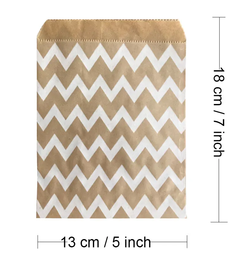 5*7inch Kraft Paper Food Grade Baking Pastry Packing Bags Eco-friendly Candy Package Pouch  Storage bag Envelopes Shapes