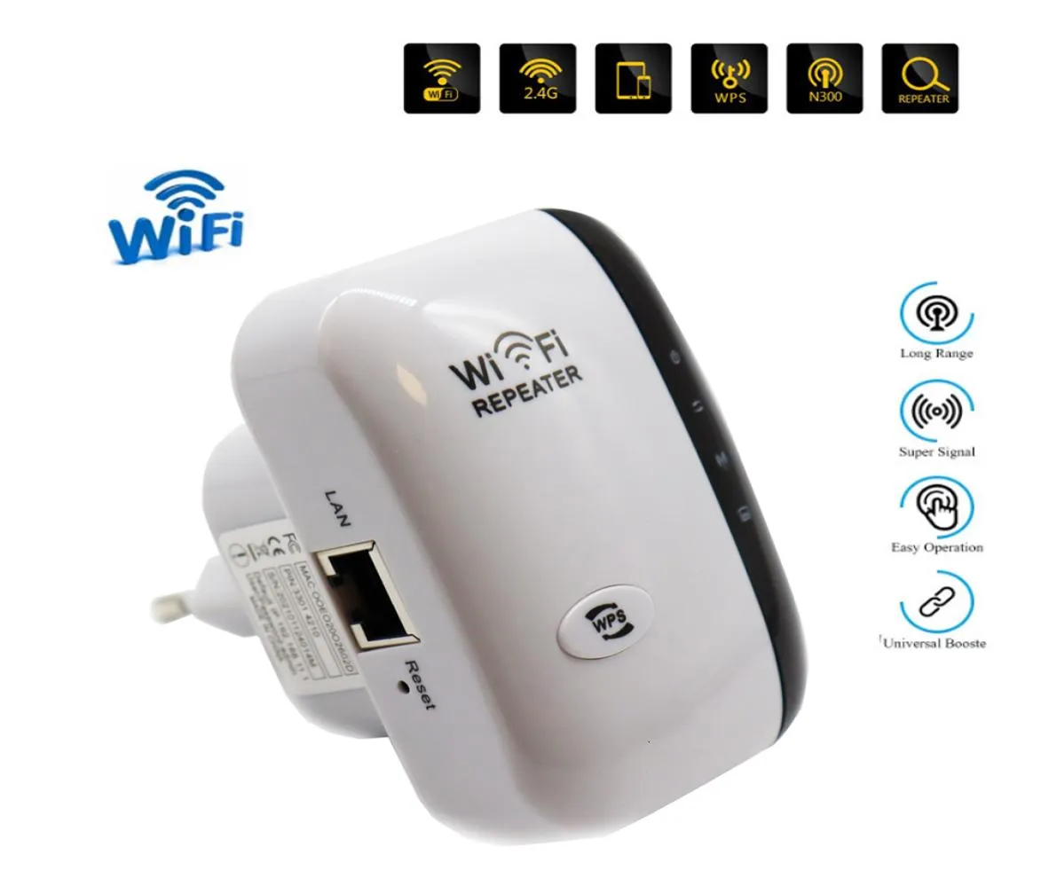 Routeurs 300Mbps WiFi répéteur amplificateur amplificateur Booster Wi-Fi Signal 802 11N longue portée sans fil Wi-Fi Point d'accès 2211147558619