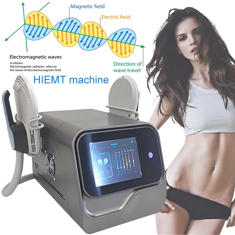 2 Handles EMslim HIEMT Body Contouring Slimming Beauty Equipment EMS Fat Removal Electric Muscle Training Weight Loss Machine SPA