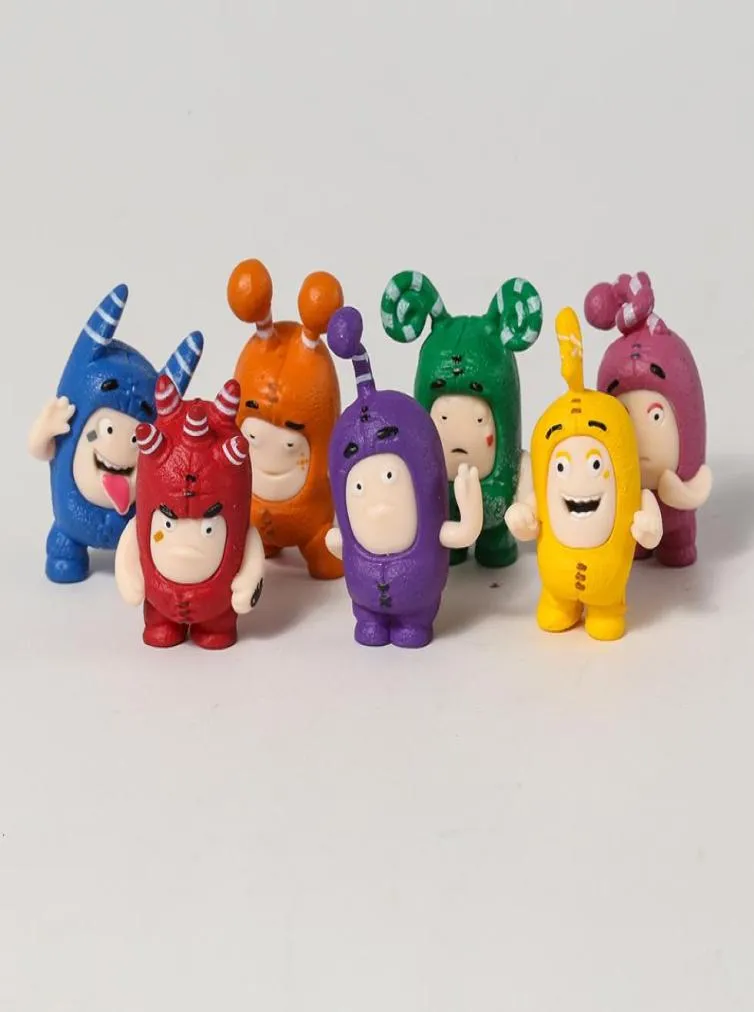 Actie Speelfiguren 7pcsset Anime Cartoon Oddbods Leuk Speelgoed Poppen PVC Figuren Collectible Model Gift 2301135243908