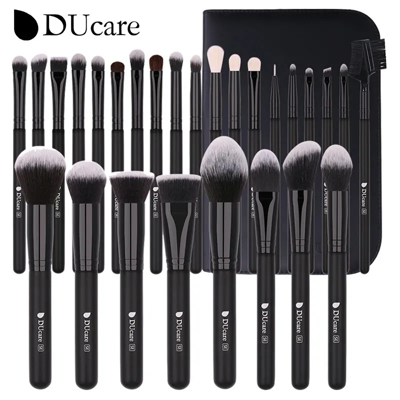 DUcare Black makeup brush Professional Makeup Eyeshadow Foundation Powder Soft Synthetic Hair Makeup Brushes brochas maquillaje 240116