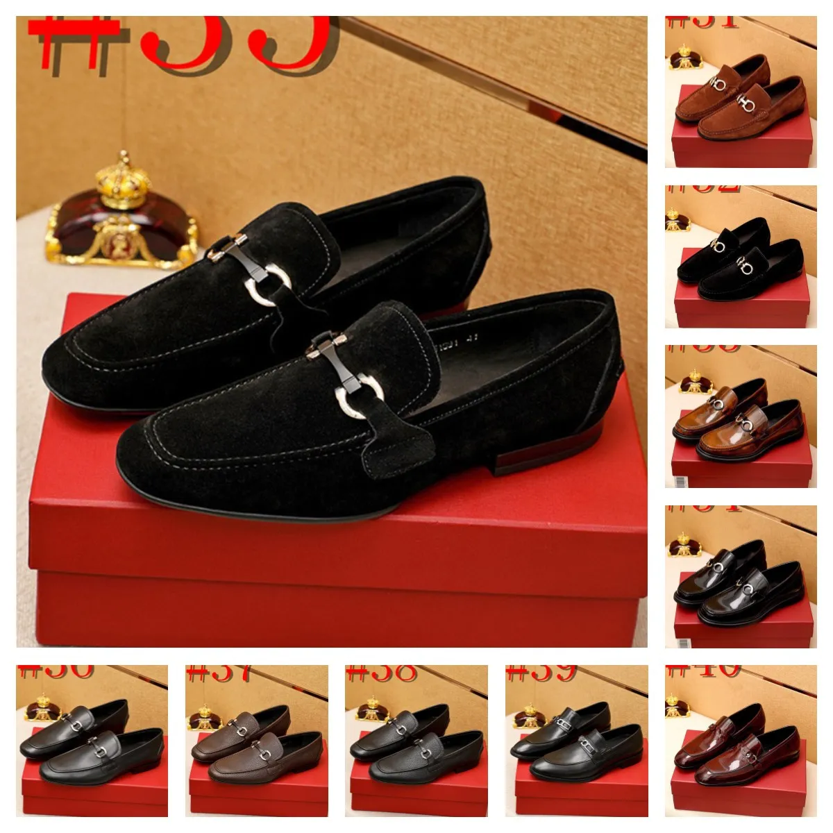 40 Model Herenmode Suède Borduren Loafers Heren Casual Gedrukt Mocassins Oxfords Schoenen Man Party Rijden Flats EU maat 38-45