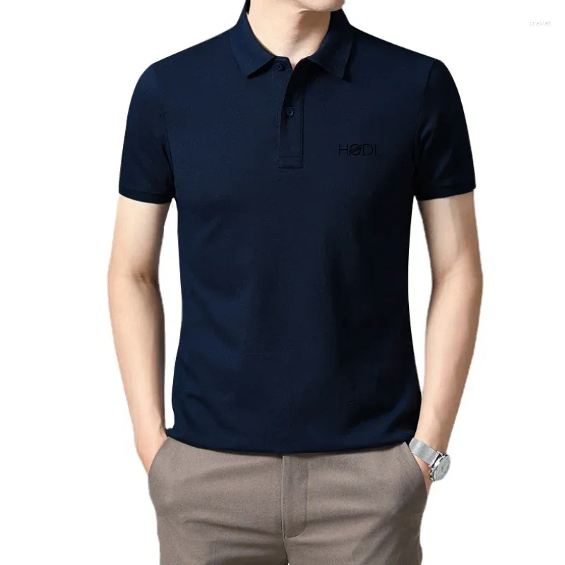 Erkek Polos Yıldız Hodl Kripto Blockchain Graphic T Shirt Pure Leisure Polo T-Shirt Vintage Tees Camisa Street Giyim Yaz