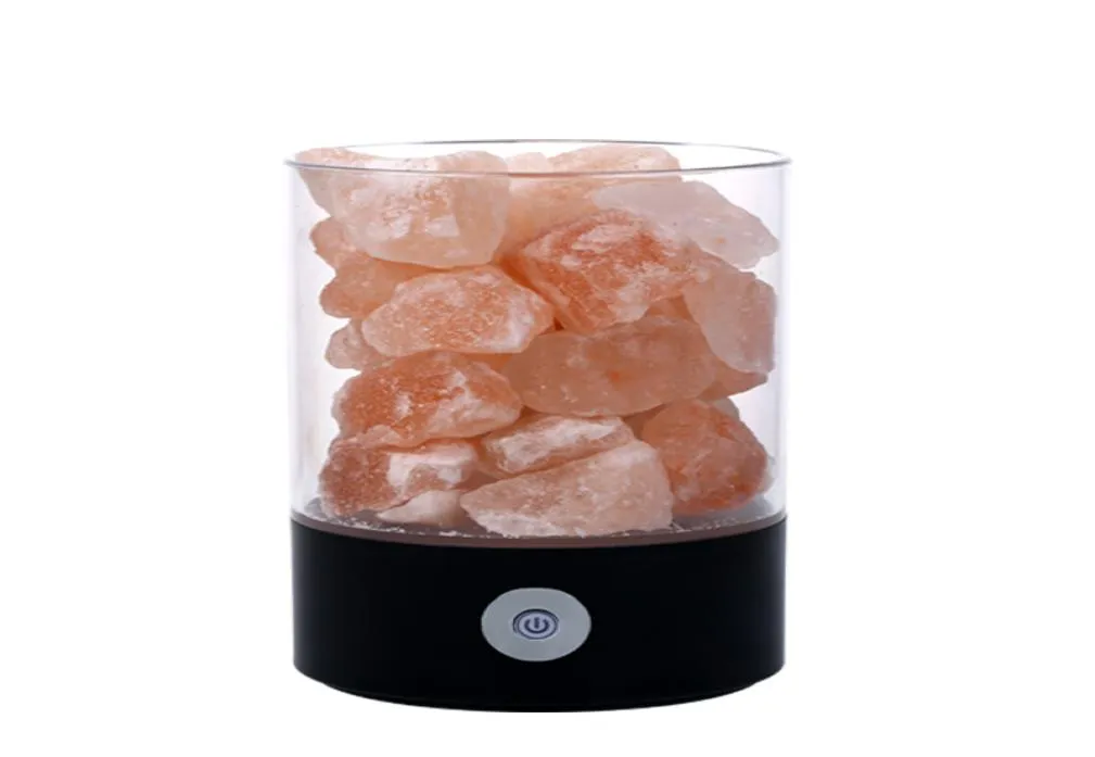 USB Crystal Salt Night Light Himalayan Crystal Rock Salt Lamp LED Air Purifier Night Light Rechargeable Bedside creative lamp3834401