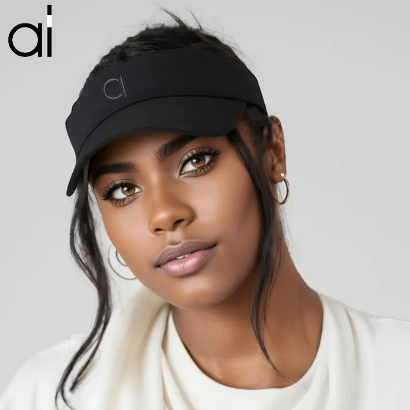 AL Yoga Cap Captivate Visor Tennis Running Golf Baseball Cap Homme et Femme Vacances Loisirs Plage Protection Solaire Chapeau de Soleil Formation Langue de Canard Chapeaux avec Logo Brodé